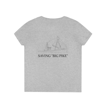 Ladies' V-Neck T-Shirt Saving "Big Pike" Tee - Unisex